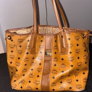 MCM Brown Leather Tote Bag